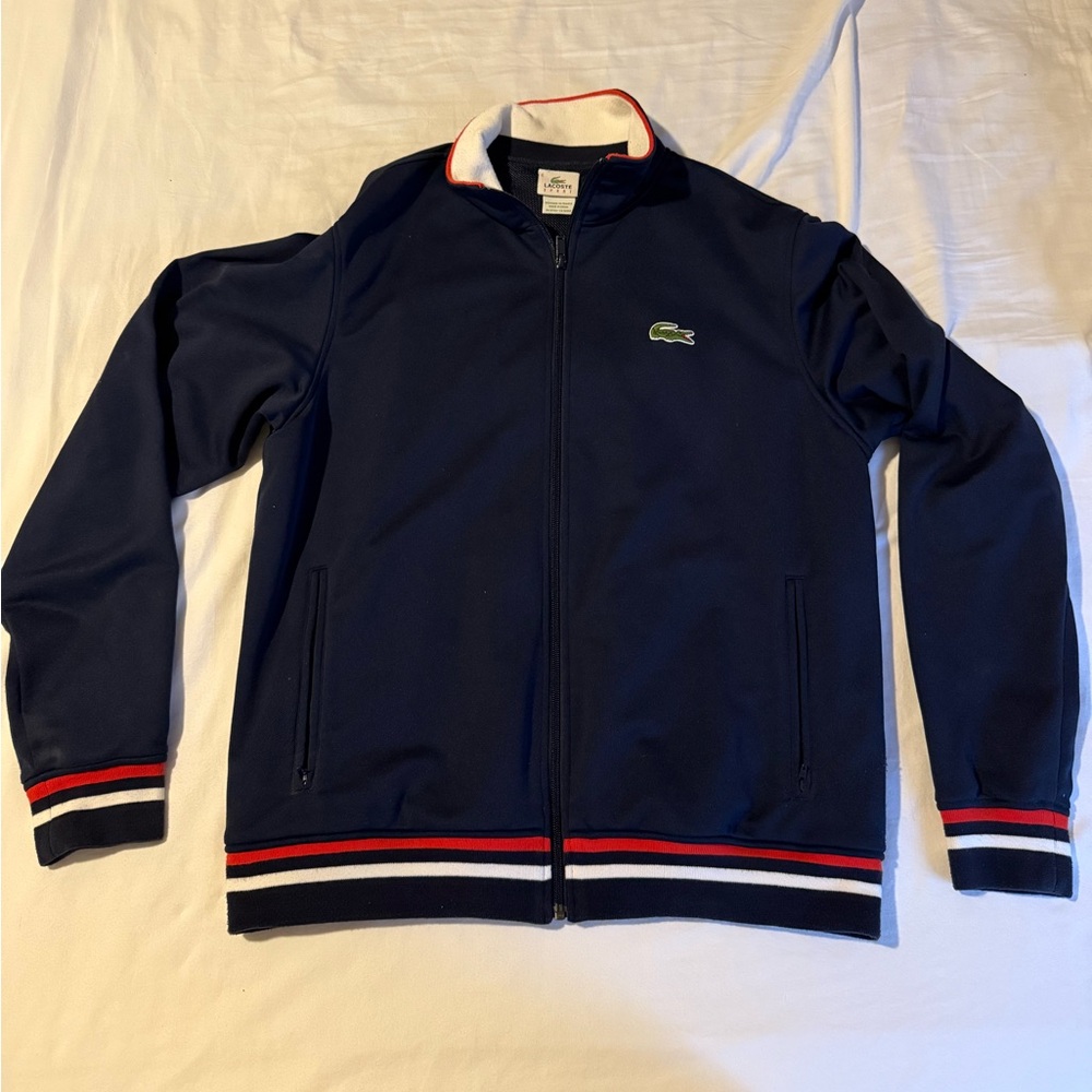 Lacoste Navy Blue Track Jacket (Size 6 aka L / XL)